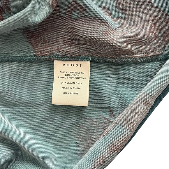 Rhode - NWT Lainey Velvet Pony Print Wrap Dress Sz XS - Picture 9 of 11